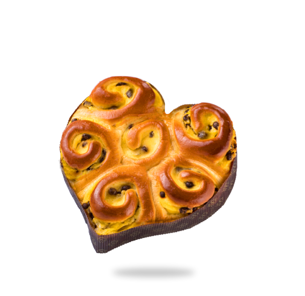 Brioche heart chocolate