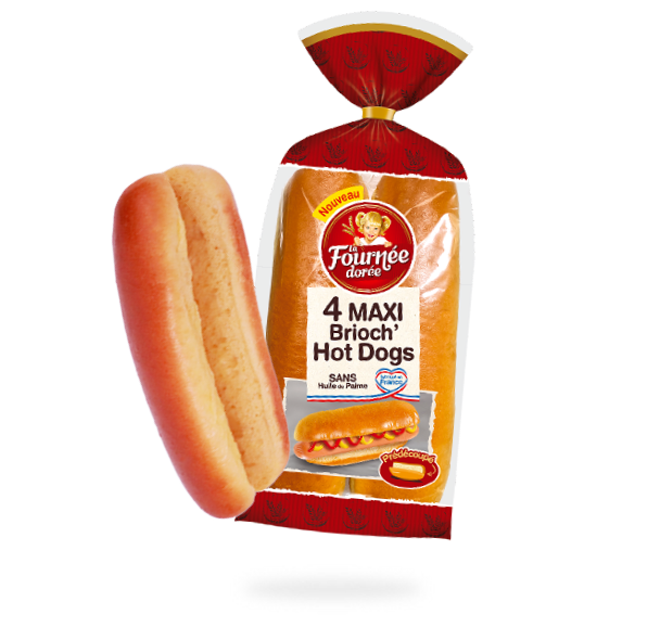 4 MAXI BRIOCH HOT DOGS